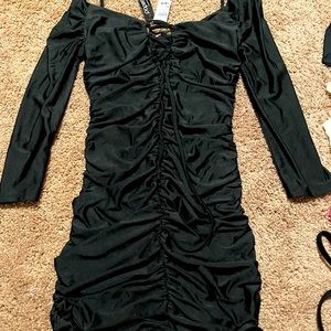 Scrunch dress long sleeve